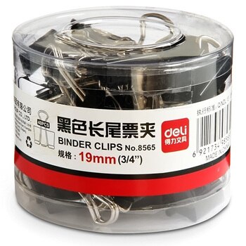 Binder Clips 19mm - Black