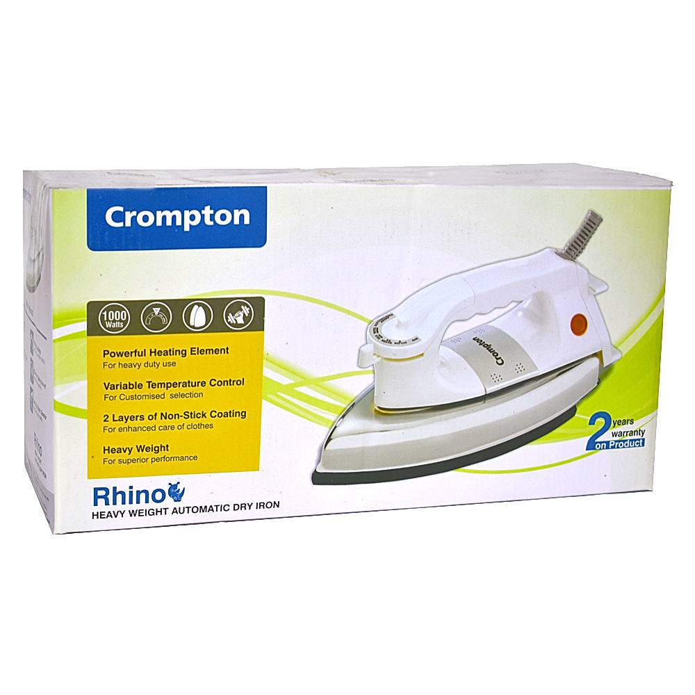 CROMPTON RHINO HEAVY WEIGHT AUTOMATIC DRY IRON 1000W