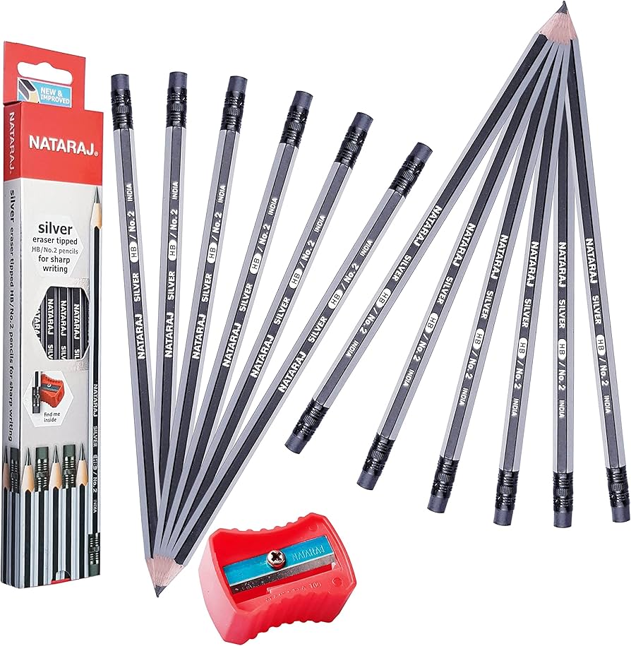 NATARAJ PENCIL HB SILVER 